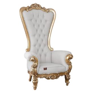 throne chair white leather throne chair white leather