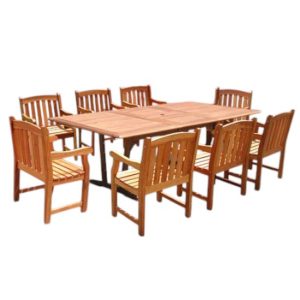 Teak Garden Dining Set 10 