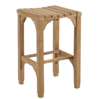 Teak Outdoor Backless Bar 