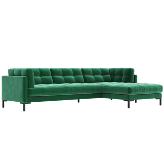 Premium Green L‑Shaped Sofa L – 1 Set for Luxury Living Rooms